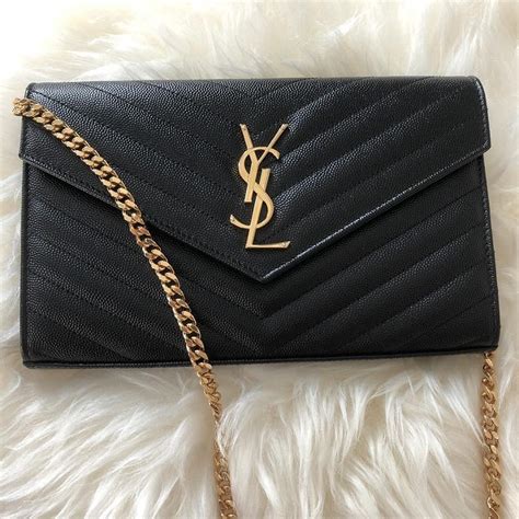 ysl wallet on chain latte|ysl wallet on chain price.